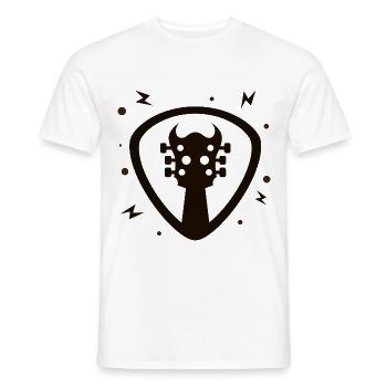 Gitarre - Guitar - Vintage Rock - Men's T-Shirt - white - Front - AI Model Male 178 dark (178cm)