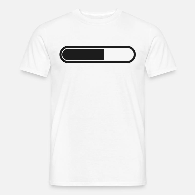Ladebalken Loading Akku - Männer T-Shirt - Weiß