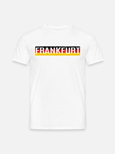 FRANKFURT DEUTSCHLAND GERMANY MAINMETROPOLE HESSEN - Männer T-Shirt - Weiß