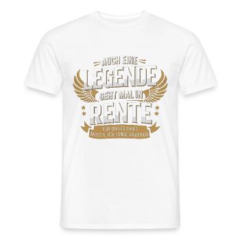 Auch Eine Legende Geht Mal In Rente - Männer T-Shirt - Weiß - Vorne - AI Model Male 178 dark (178cm)