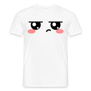Annoyed Eyes Kawaii Sweet - Men's T-Shirt - white - Front - AI Model Male 178 dark (178cm)