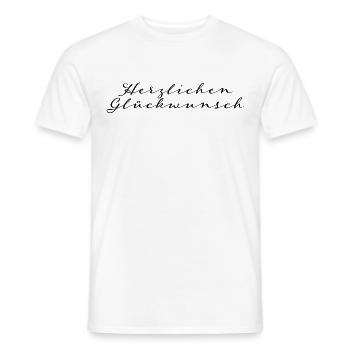 Herzlichen Glückwunsch - Männer T-Shirt - Weiß - Vorne - AI Model Male 178 dark (178cm)