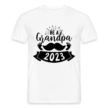Werdender Opa 2023, 2023 werde ich Opa, 2023 Opa - Männer T-Shirt - Weiß - Vorne - AI Model Male 178 dark (178cm)