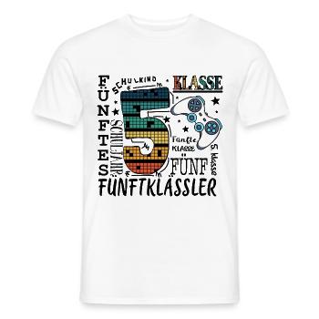 Jeux de 5e année - T-shirt homme - blanc - Devant - AI Model Male 178 dark (178cm)