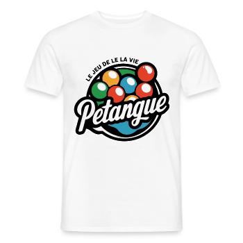 Petanque Boccia Boule Kugelspiel - Männer T-Shirt - Weiß - Vorne - AI Model Male 178 dark (178cm)