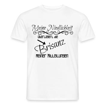 Meine Niedlichkeit überlagert die Brisanz - Männer T-Shirt - Weiß - Vorne - AI Model Male 178 dark (178cm)