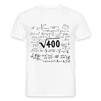Root 400th birthday years of mathematics - Men's T-Shirt - white - Front - AI Model Male 178 dark (178cm)
