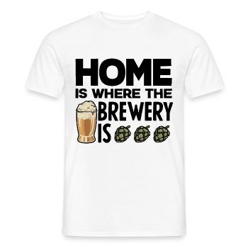 Home Is Where The Brewery Is Homebrewing Craftbeer - Männer T-Shirt - Weiß - Vorne - AI Model Male 178 dark (178cm)