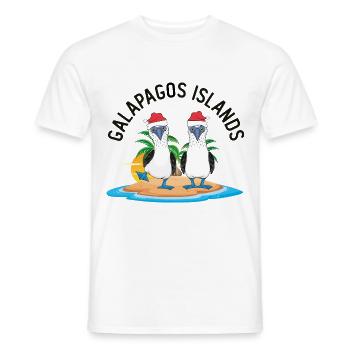 Galapagos Inseln Blaufußtölpel Weihnachten - Männer T-Shirt - Weiß - Vorne - AI Model Male 178 dark (178cm)