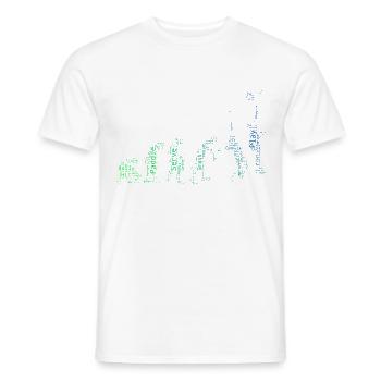 Raquette Paddle Court Femme Padel - T-shirt homme - blanc - Devant - AI Model Male 178 dark (178cm)