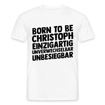 Vorname Chris Christoph - Männer T-Shirt - Weiß - Vorne - AI Model Male 178 dark (178cm)