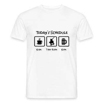 Todays Schedule Skateboarding Beer Coffee Schedule - Men's T-Shirt - white - Front - AI Model Male 178 dark (178cm)
