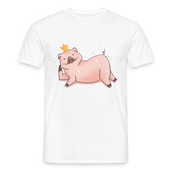 Princesse Cochon - T-shirt homme - blanc - Devant - AI Model Male 178 dark (178cm)