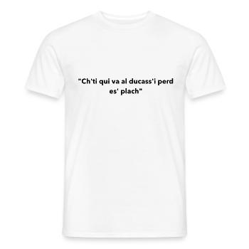 Cadeau humour expression Chti - T-shirt homme - blanc - Devant - AI Model Male 178 dark (178cm)