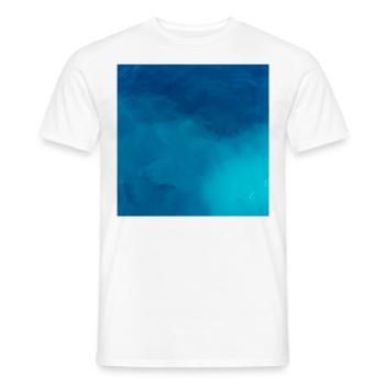 Blau Künstlerisches Muster Malerei Kunst Blautöne - Männer T-Shirt - Weiß - Vorne - AI Model Male 178 dark (178cm)