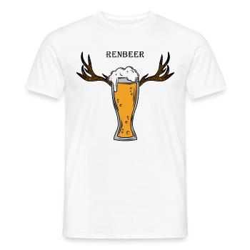 Reindeer Sayings Meme Festival Après Ski Party Beer - Men's T-Shirt - white - Front - AI Model Male 178 dark (178cm)