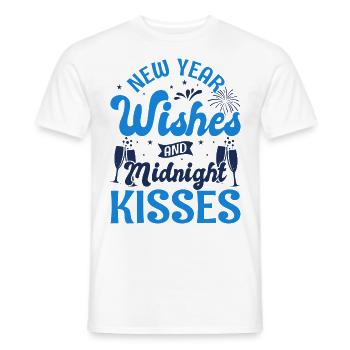 Réveillon du Nouvel An, Paix, Amour, Bonne Année - T-shirt homme - blanc - Devant - AI Model Male 178 dark (178cm)