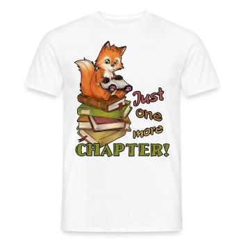 Just one more chapter - süßer Lesefuchs - Geschenk - Männer T-Shirt - Weiß - Vorne - AI Model Male 178 dark (178cm)