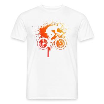 Road Bike Road Cyclist Road Cycling Road Bike - Men's T-Shirt - white - Front - AI Model Male 178 dark (178cm)