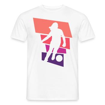 Soccer féminin, Football féminin, Football féminin - T-shirt homme - blanc - Devant - AI Model Male 178 dark (178cm)
