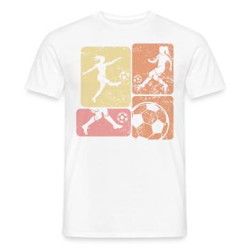 Soccer féminin, Football féminin, Football féminin - T-shirt homme - blanc - Devant - AI Model Male 178 dark (178cm)