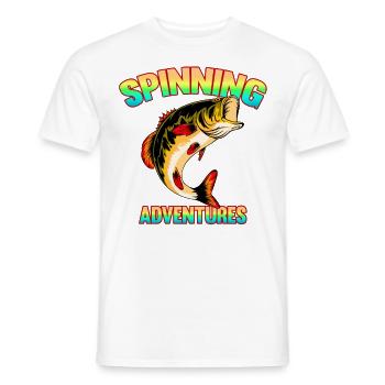 Pêche, pêcheur, pêcheur et pêche au brochet - T-shirt homme - blanc - Devant - AI Model Male 178 dark (178cm)