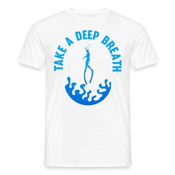 Plongée, Apnée Plongée, Apnée No Limit Apnée Apnée - T-shirt homme - blanc - Devant - AI Model Male 178 dark (178cm)