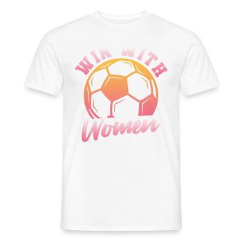 Soccer féminin, Football féminin, Football féminin - T-shirt homme - blanc - Devant - AI Model Male 178 dark (178cm)