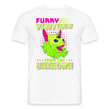 Alien, UFO, UAP, Space, Weltraum Flugobjekt - Männer T-Shirt - Weiß - Vorne - AI Model Male 178 dark (178cm)