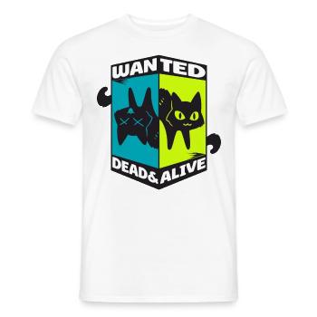 Physik Quanten Nerd Dead Alive Schrödingers Katze - Männer T-Shirt - Weiß - Vorne - AI Model Male 178 dark (178cm)