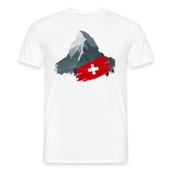 Switzerland Holidays Skiing Hiking Mountains Switzerland - Men's T-Shirt - white - Front - AI Model Male 178 dark (178cm)