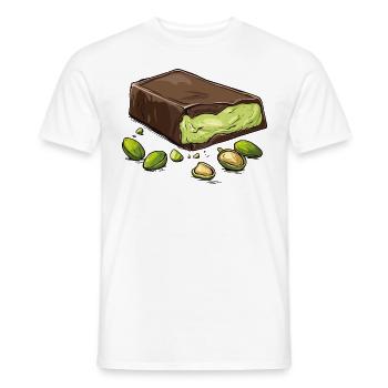 Dubaï Chocolat Pistaches Pistache Crème Chocolat - T-shirt homme - blanc - Devant - AI Model Male 178 dark (178cm)