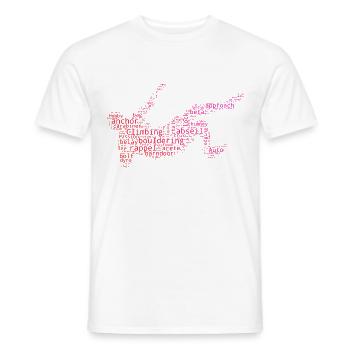 Kletterer Escalade de bloc Grimpeur de bloc Bouldern - T-shirt homme - blanc - Devant - AI Model Male 178 dark (178cm)
