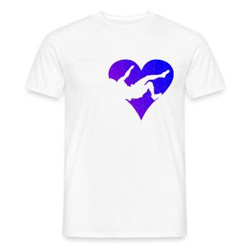 Kletterer Escalade de bloc Bouldern Boulder - T-shirt homme - blanc - Devant - AI Model Male 178 dark (178cm)