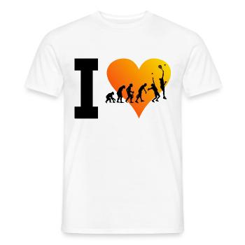 Sports de raquette Padel Hommes Femmes Paddle - T-shirt homme - blanc - Devant - AI Model Male 178 dark (178cm)