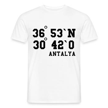 Antalya Coordinates Turkey Holiday Idea - Men's T-Shirt - white - Front - AI Model Male 178 dark (178cm)