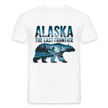 Alaska Last Frontier für einen Wanderer und - Männer T-Shirt - Weiß - Vorne - AI Model Male 178 dark (178cm)