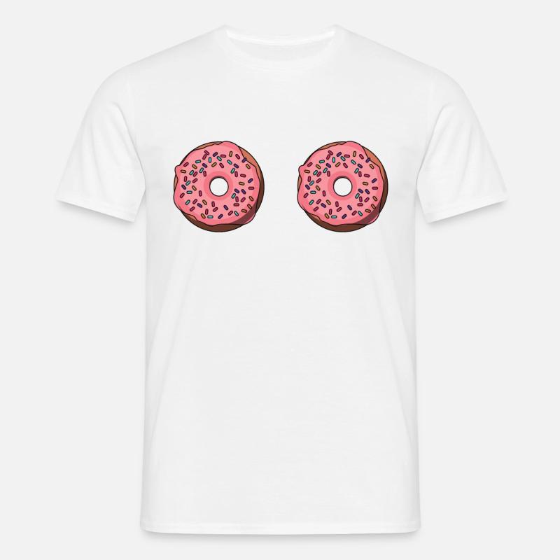 Brüste - Männer T-Shirt - Weiß