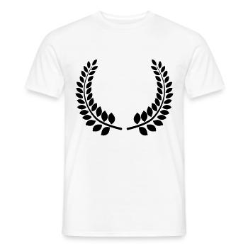 Ear of wheat Wreath Wreath of corn symbol - Men's T-Shirt - white - Front - AI Model Male 178 dark (178cm)
