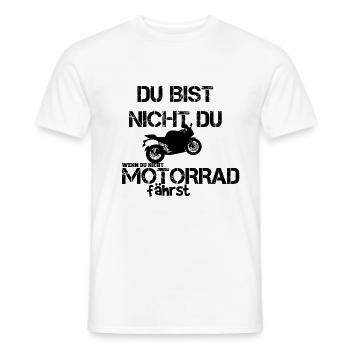 MOTORRAD DU BIST NICHT DU WENN DU ZWEIRAD - Männer T-Shirt - Weiß - Vorne - AI Model Male 178 dark (178cm)
