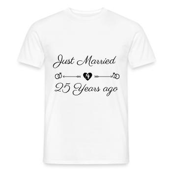 just married 25 years - Men's T-Shirt - white - Front - AI Model Male 178 dark (178cm)