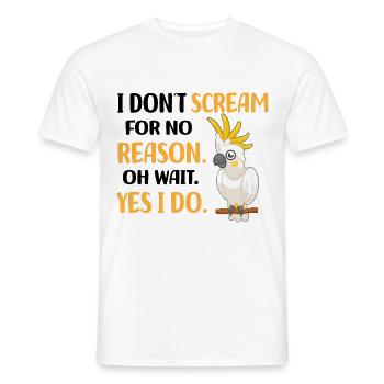 Amoureux de Kakadu - T-shirt homme - blanc - Devant - AI Model Male 178 dark (178cm)