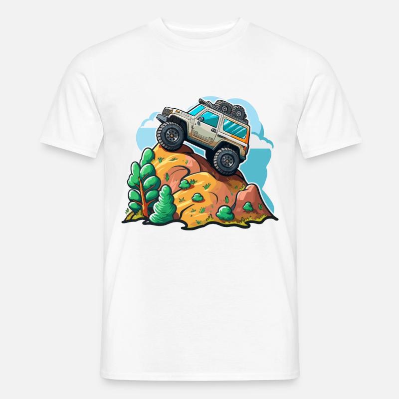 Der Offroad-Kletterer - Männer T-Shirt - Weiß