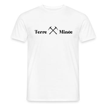 Mined land - Men's T-Shirt - white - Front - AI Model Male 178 dark (178cm)