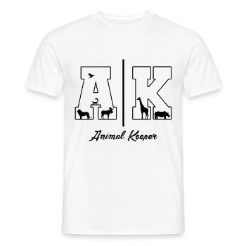 Retro Graphic Animal Keeper Zoo Keeper Animal Love - Männer T-Shirt - Weiß - Vorne - AI Model Male 178 dark (178cm)