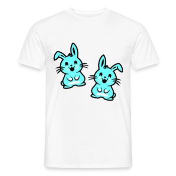 Lapin de Pâques Pâques - T-shirt homme - blanc - Devant - AI Model Male 178 dark (178cm)