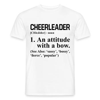 Cheerleader Noun Defintion Cheerleading Cheerdance - Männer T-Shirt - Weiß - Vorne - AI Model Male 178 dark (178cm)