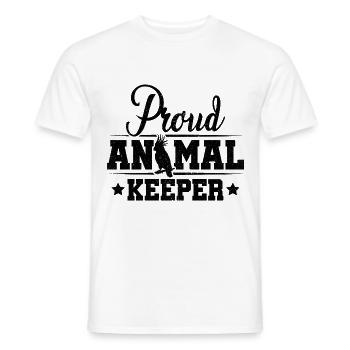 Proud Animal Keeper Animal Lover Zoo Keeper Zoolog - Männer T-Shirt - Weiß - Vorne - AI Model Male 178 dark (178cm)