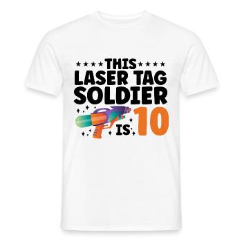 Laser Tag Squad Graphic Lasertag Player Lasertag P - Männer T-Shirt - Weiß - Vorne - AI Model Male 178 dark (178cm)