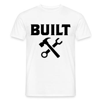 Built Graphic Car Lover Car Mechanic Vehicle Techn - Männer T-Shirt - Weiß - Vorne - AI Model Male 178 dark (178cm)